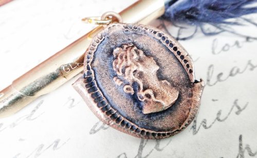 Bronze Cameo Pendant