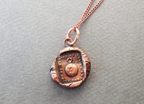 Copper French Watch Pendant