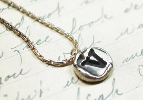 Silver Small Letter Necklace