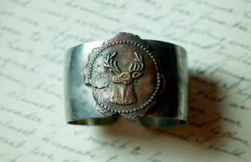 Copper Stag Deer Bracelet
