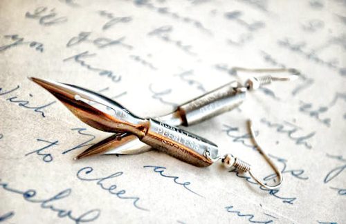 Fountain Pen Nib Earrings