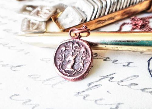 Copper Stag Crest Pendant