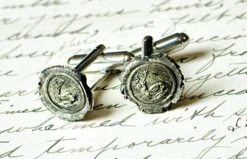 Silver Stag Deer Cuff Links