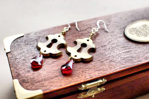 Escutcheon Keyplate Earrings