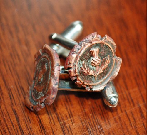 Copper Scottish Cufflinks